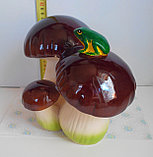 Садовая фигурка Грибы с лягушкой, фото 2