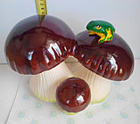 Садовая фигурка Грибы с лягушкой, фото 3