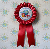 Значок Выпускник с розеткой и ленточками, фото 3