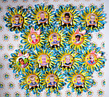 Значок с оригинальной розеткой Барвинок с бантом, фото 2