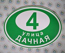 Уличный указатель Овальной формы