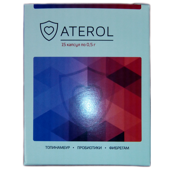Препарат Атерол (Aterol) от холестерина (15 капсул) - фото 1 - id-p6010629