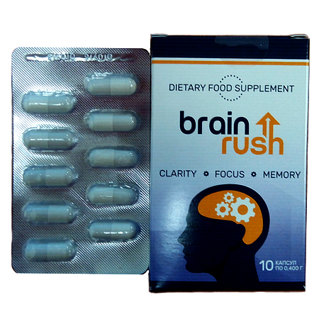 Препарат BrainRush для усиления мозговой активности - фото 1 - id-p6010672