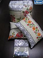 Подарочный набор на кумэтрию, кристины и свадьбу- комплект постельного белья, силиконовая подушка, стеганое