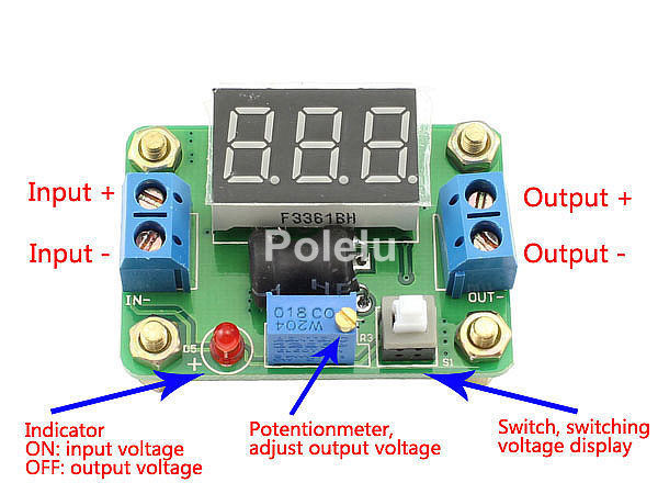 DC-DC Power Supply Module with Voltmeter - фото 1 - id-p968725