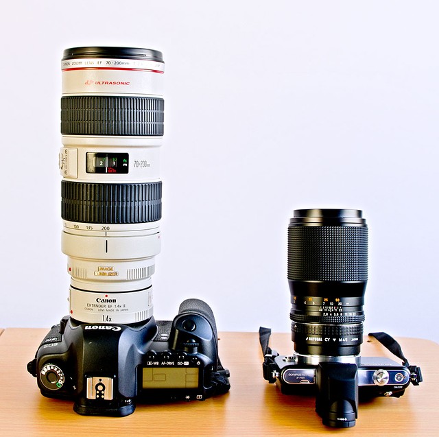 Canon EOS 5D Mark II 21MP DSLR камеры Canon EF 400 мм F / 4 DO IS USM зум-объектива - фото 1 - id-p58591