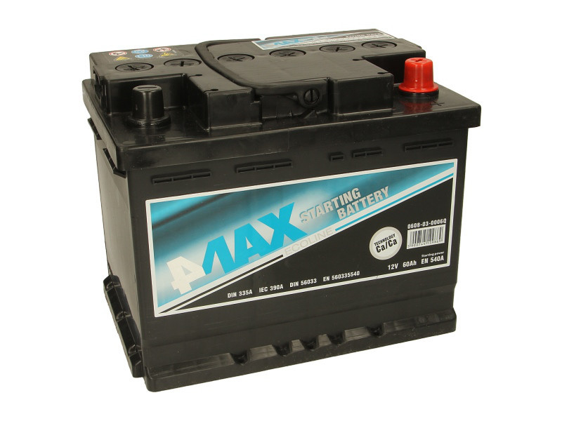 Аккумулятор 4Max Bateries 60Ah/540A R+(0) Ecoline 242x175x190 - фото 1 - id-p4753803