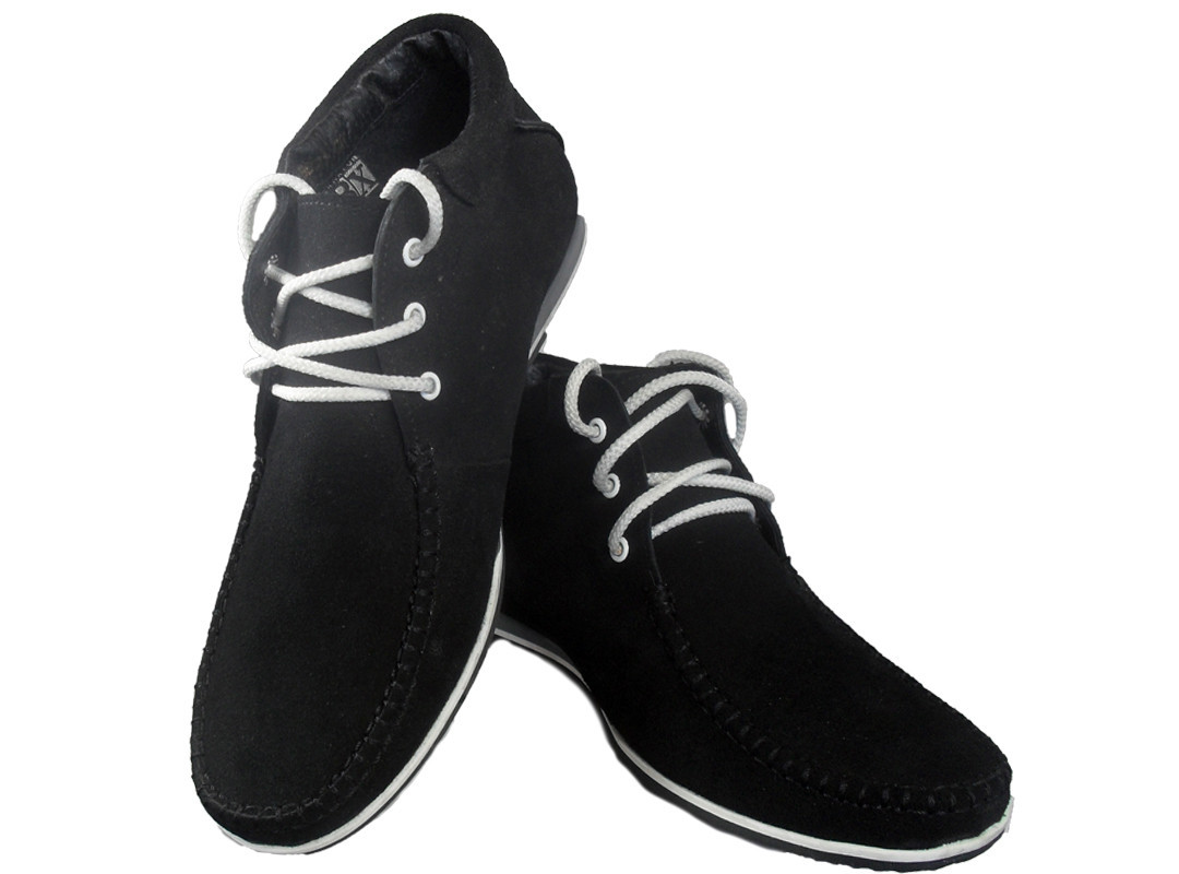 Ботинки мужские демисезонные натуральная замша на шнуровке - фото 1 - id-p7811187