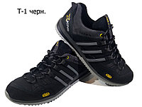 Кроссовки черные натуральная кожа на шнуровке (Т-1) 40