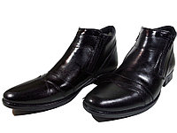 Ботинки мужские зимние натуральная кожа черные на молнии (АВА 24) 41