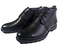 Ботинки мужские зимние натуральная кожа черные на шнуровке (Б-8) 43