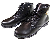 Ботинки женские на меху черные на молнии и шнуровке (К 71) 39