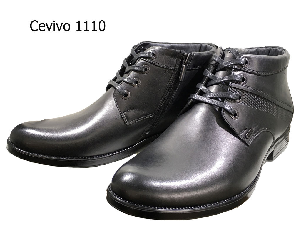 Ботинки мужские зимние натуральная кожа черные на шнуровке (1110) 41 - фото 1 - id-p7812451