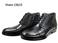 Ботинки мужские зимние натуральная кожа черные на шнуровке (130/15) 40