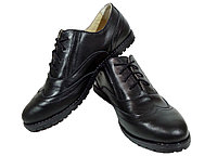 Туфли женские комфорт натуральная кожа черные на шнуровке Юлиана (122чк)