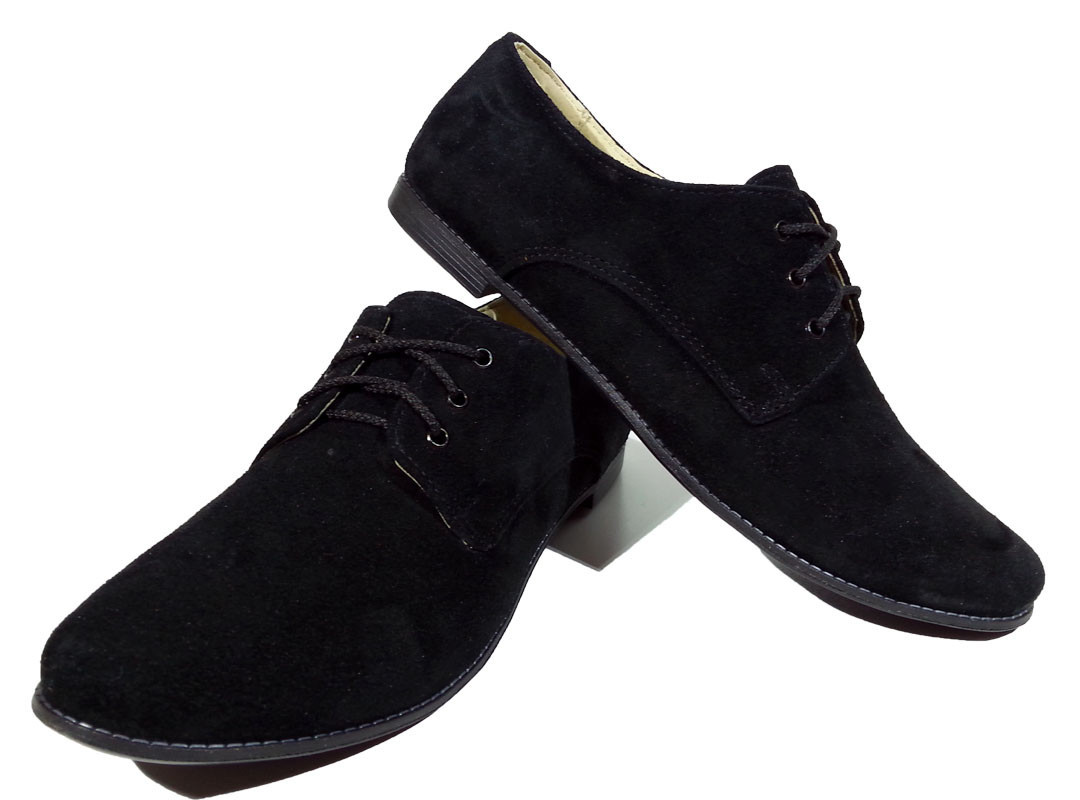 Туфли женские комфорт натуральная замша черные на шнуровке (15) - фото 1 - id-p7812690