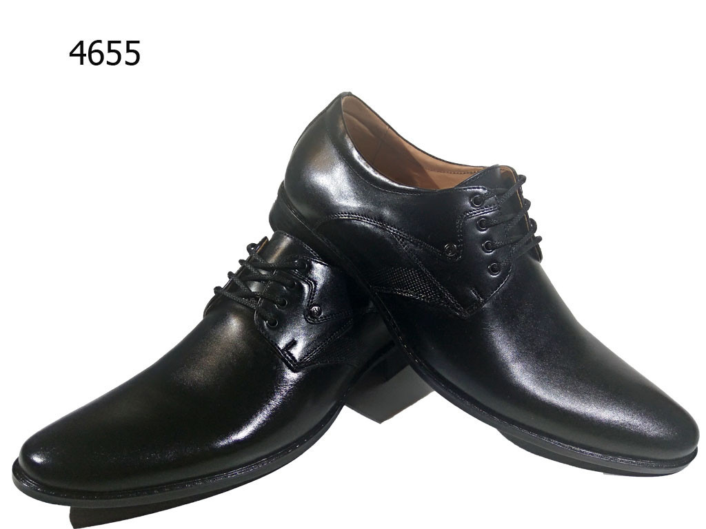 Туфли мужские классические натуральная кожа черные на шнуровке (4655) 40 - фото 1 - id-p7813284