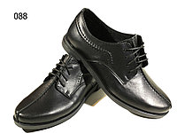 Туфли женские комфорт натуральная кожа черные на шнуровке (088) 36