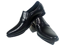 Туфли мужские классические натуральная кожа черные на резинке (КЛ 11) 42 Черный