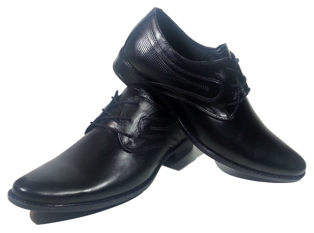 Туфли мужские классические натуральная кожа черные на шнуровке (31) - фото 1 - id-p7813771