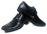 Туфли мужские классические натуральная кожа черные на шнуровке (31) 43