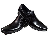 Туфли мужские классические натуральная кожа черные на резинке (АВА 26)