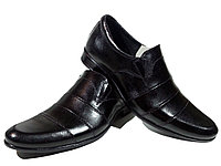 Туфли мужские классические натуральная кожа черные на резинке (АВА 35) 41