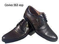 Туфли мужские классические натуральная кожа коричневые на шнуровке (563 кк)