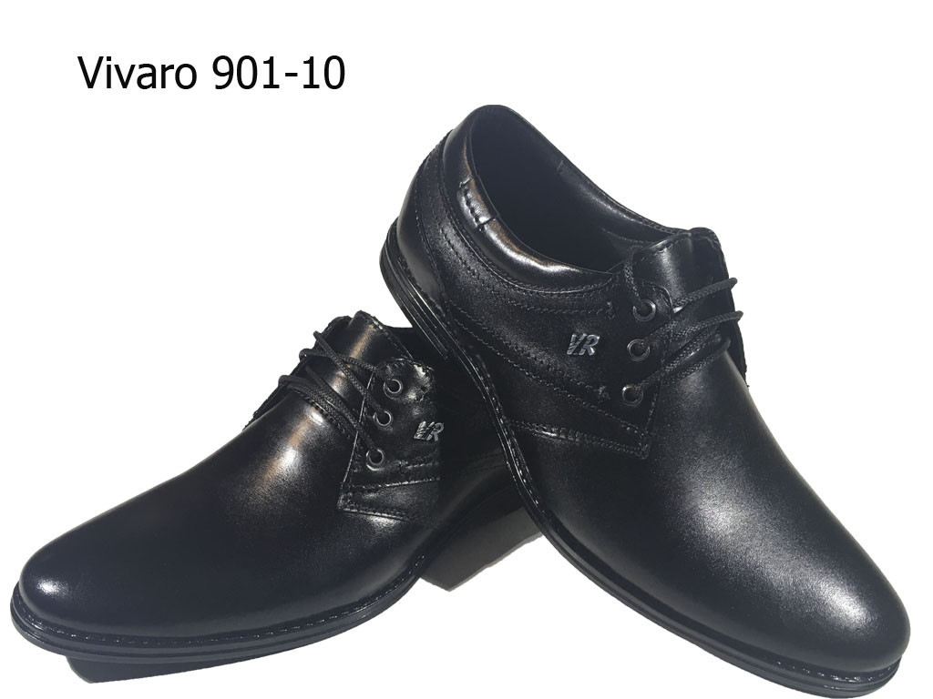 Туфли мужские классические натуральная кожа черные на шнуровке (901 чк) - фото 1 - id-p7814051