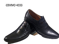 Туфли мужские классические натуральная кожа черные на резинке (4333) 42