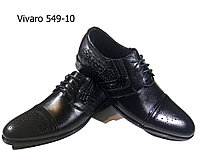 Туфли мужские классические натуральная кожа черные на шнуровке (549-10)