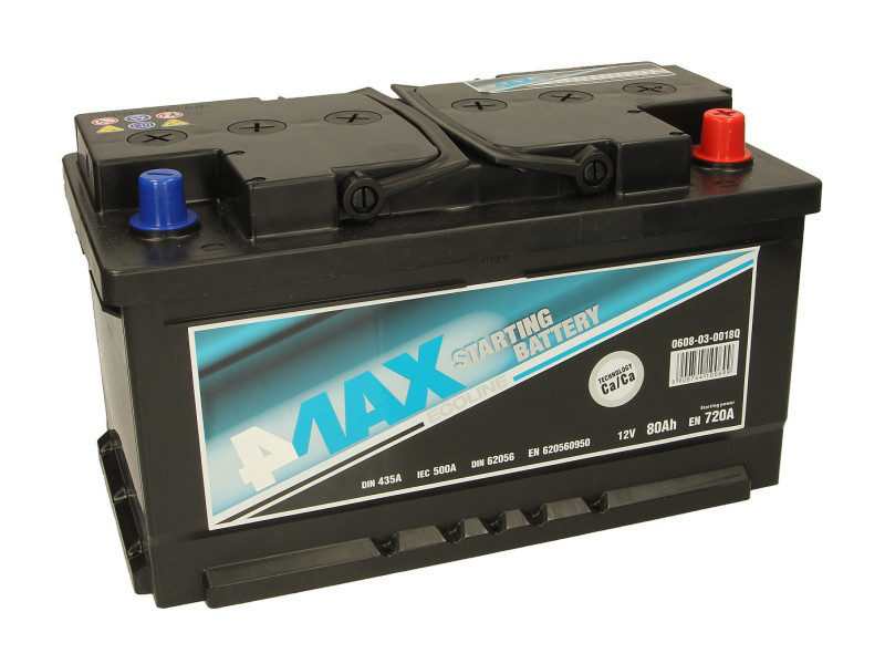 Аккумулятор 4Max Bateries 80Ah/720A R+(0) Ecoline 315x175x175 - фото 1 - id-p4753809