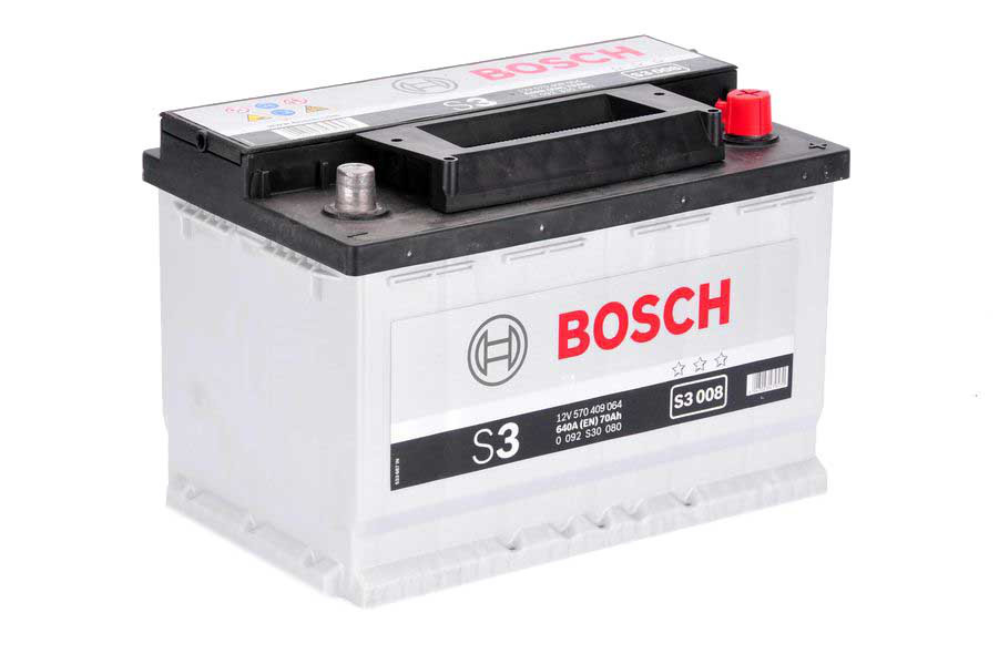 Аккумулятор Bosch S3 70Ah EN640A R+ (S3008) - фото 1 - id-p4753824