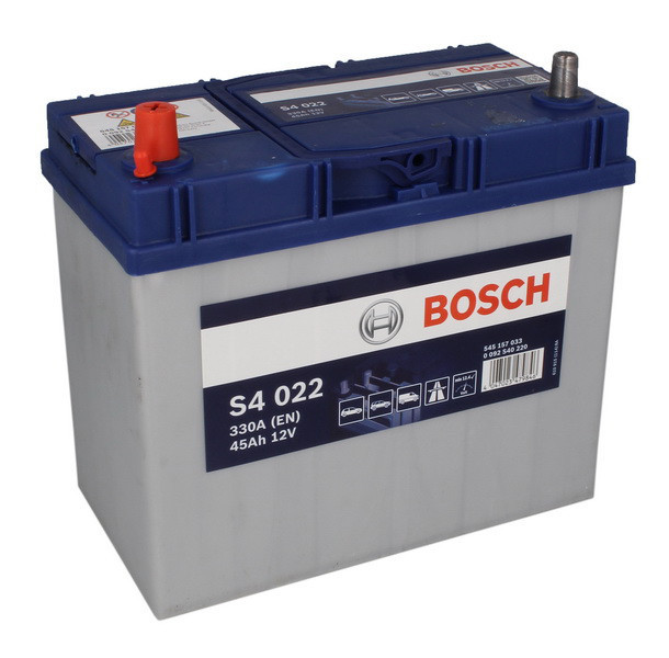 Аккумулятор Bosch S4 45Ah EN330A L+ Asia (S4022) тонкие клемы - фото 1 - id-p4753841