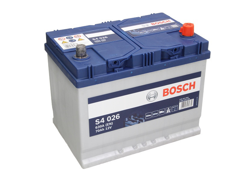 Аккумулятор Bosch S4 70Ah EN630A R+ Asia (S4026) - фото 1 - id-p4753845