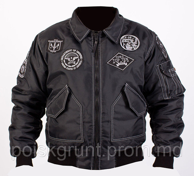 Куртка CWU Black c нашивками - фото 1 - id-p1177665