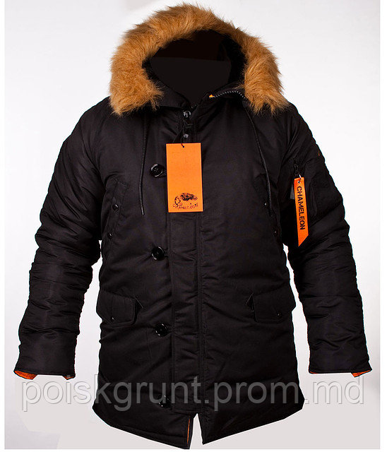 Куртка зимняя N-3B black - фото 1 - id-p1177689