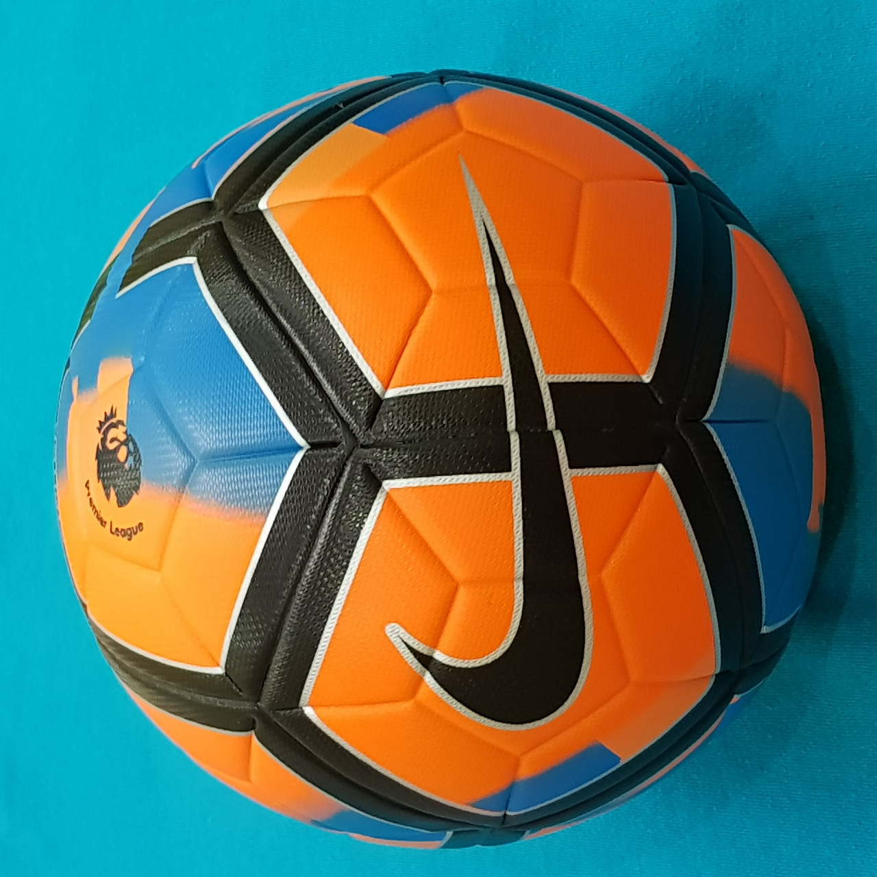 Мяч футбольный Nike Pitch Premier League (оранж-синий) - фото 1 - id-p8134450