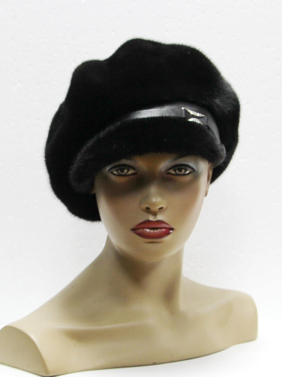 Женская норковая кепка.(коричневая) - фото 1 - id-p8141236
