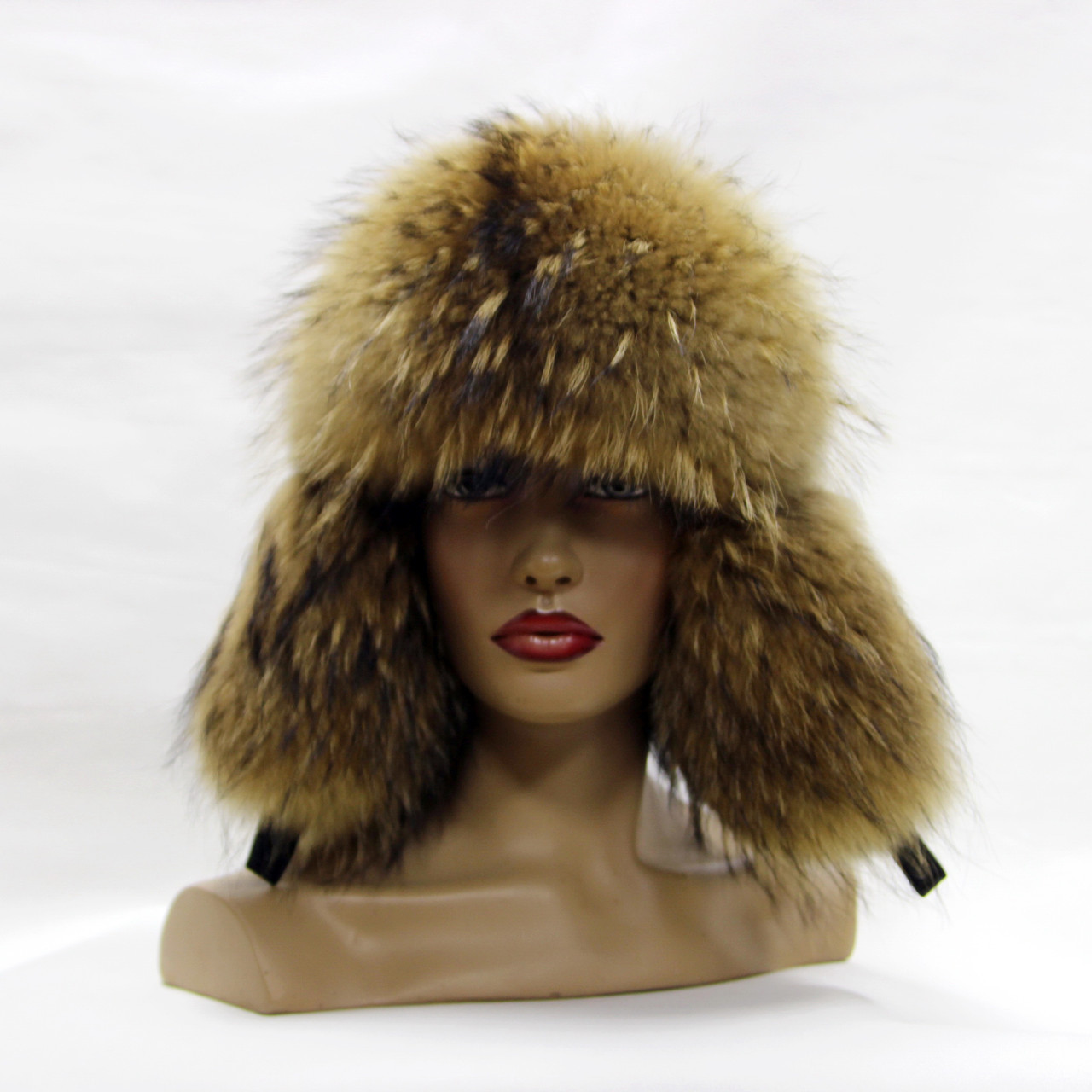 Зимняя шапка-ушанка из меха норки и енота. - фото 1 - id-p8141424