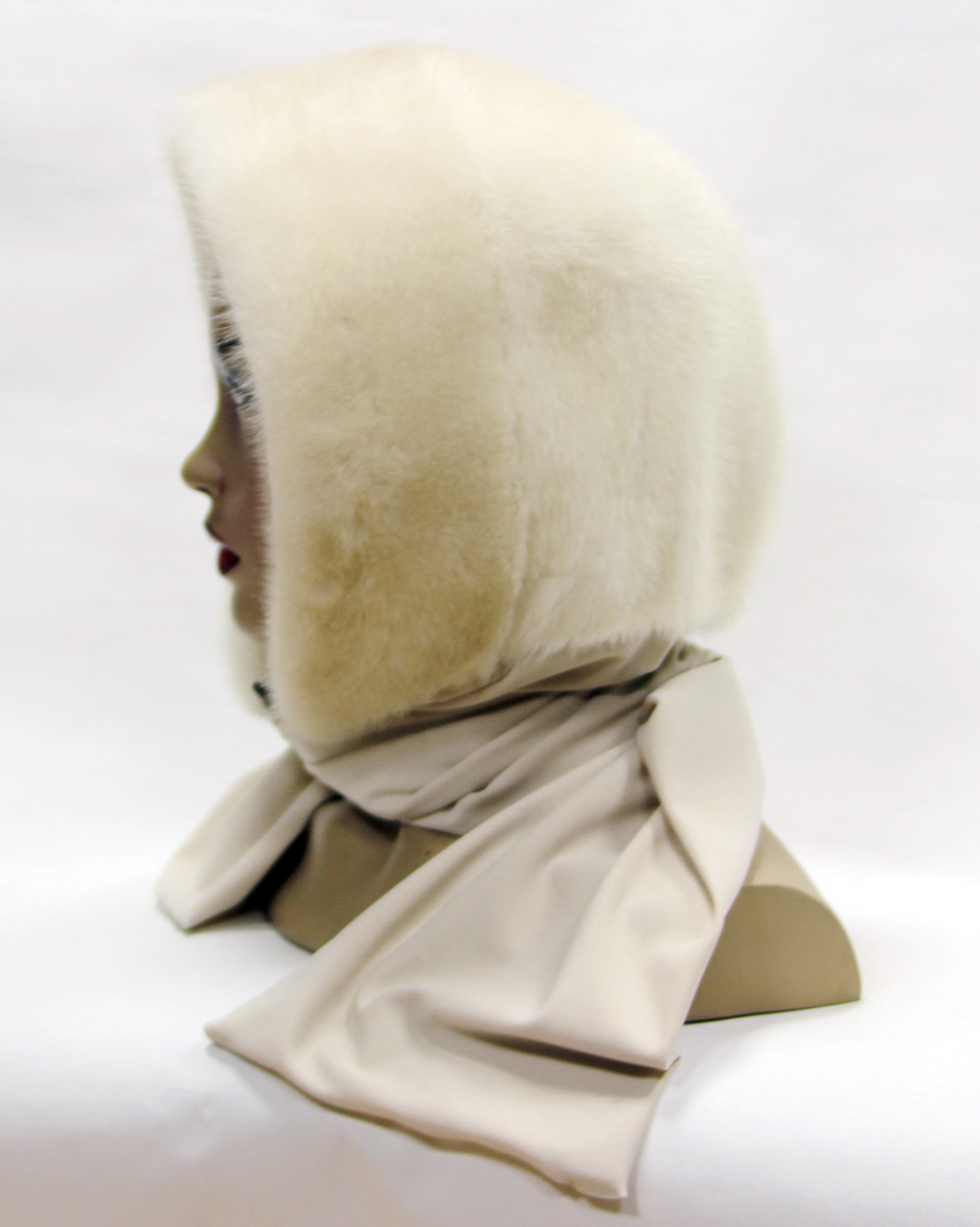 Зимний платок из меха норковый (жемчуг) - фото 1 - id-p8141444