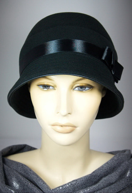 Шляпа женская из кашемира с лентой "Варвара" (зеленая) - фото 1 - id-p8147152