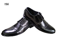 Туфли мужские классические натуральная кожа черные на шнуровке (156) 41
