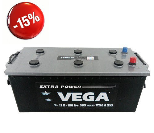 Акумулятор VEGA 190Ah 1250A[EN] (+/-) - фото 1 - id-p5539505