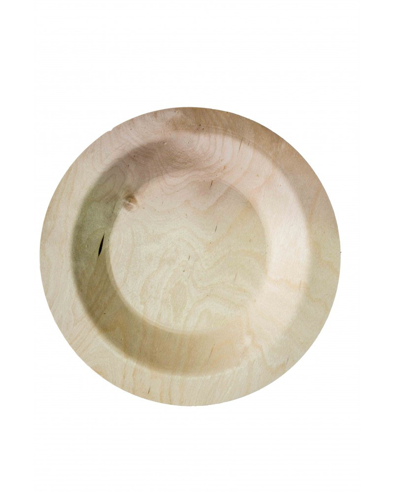 Тарелка деревянная одноразовая ЭКО (230 мм) - фото 1 - id-p8239287