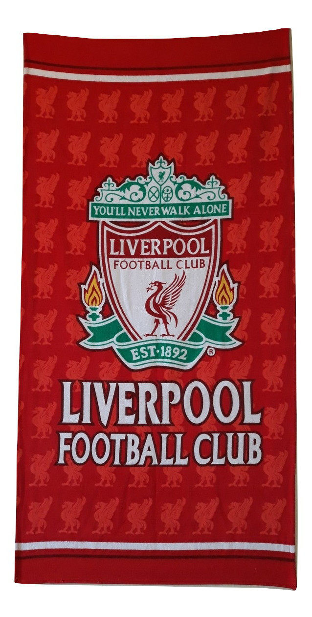 Пляжное полотенце ФК " Ливерпуль" с логотипом любимого футбольного клуба - фото 1 - id-p8246206