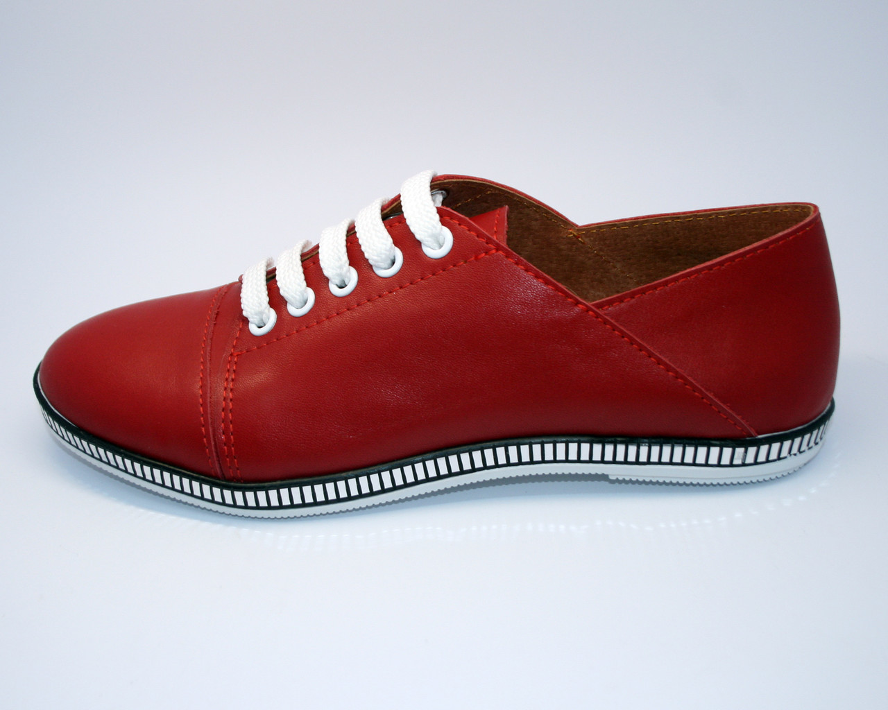 Кожаная обувь - мокасины (красные) - фото 1 - id-p8261888
