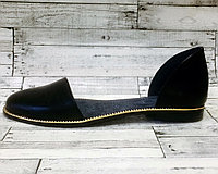 Балетки кожаные - летняя женская обувь из натуральной кожи