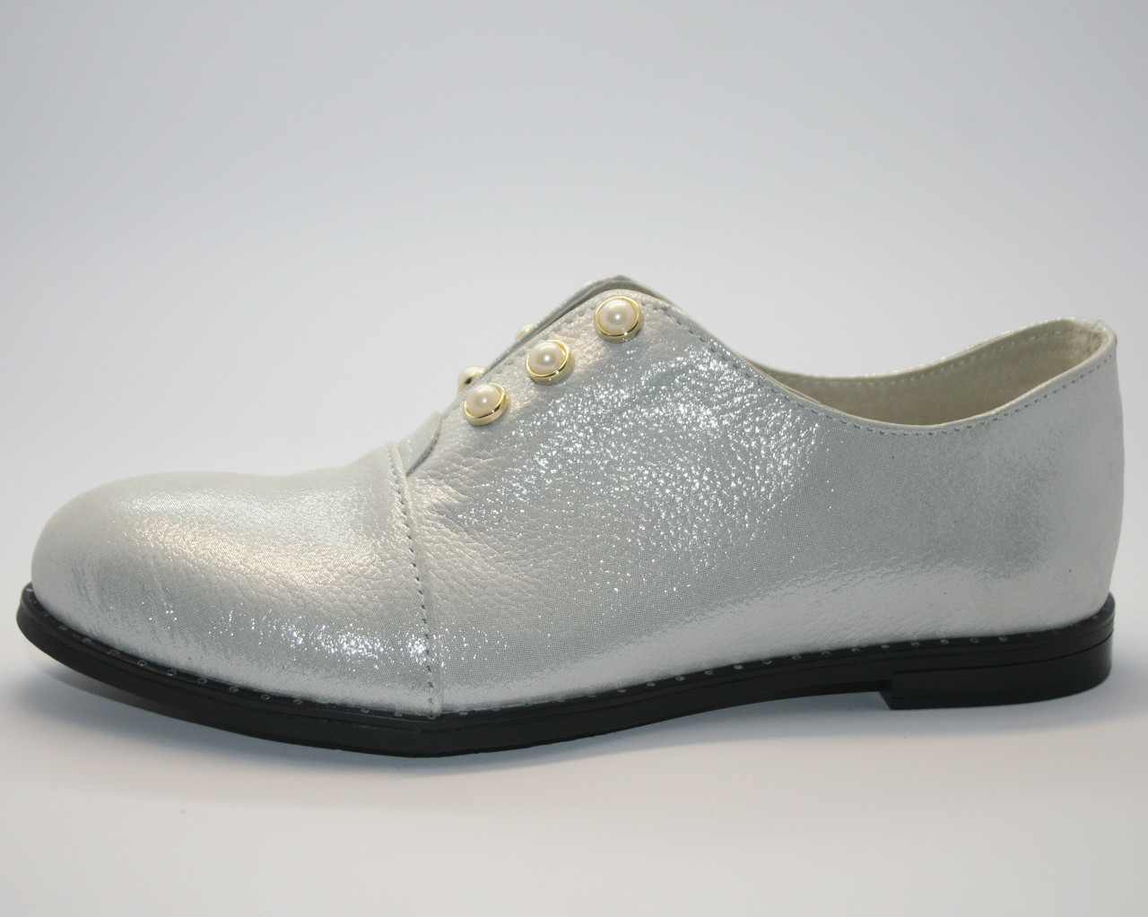 Женские кожаные туфли серые - женская кожаная обувь. - фото 1 - id-p8261906