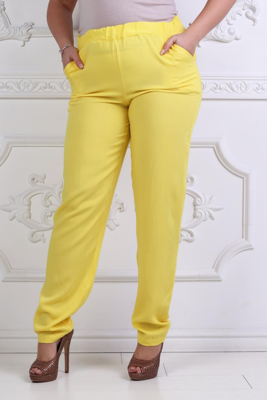 Женские свободные летние штаны с карманами на резинке - фото 1 - id-p8262006